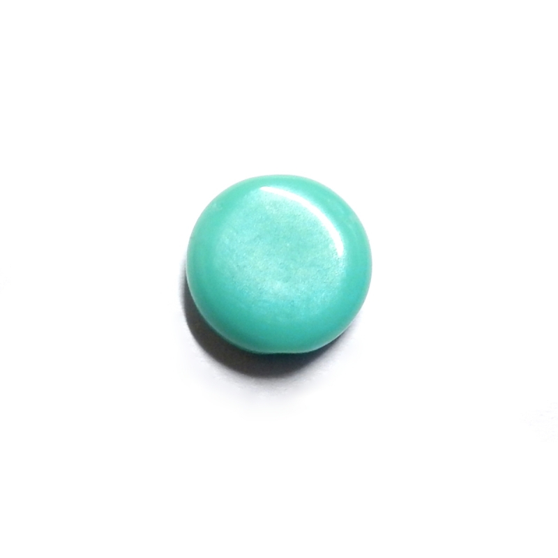 Glass Pill Shaped Bead 8x3mm - Opaque Turquoise