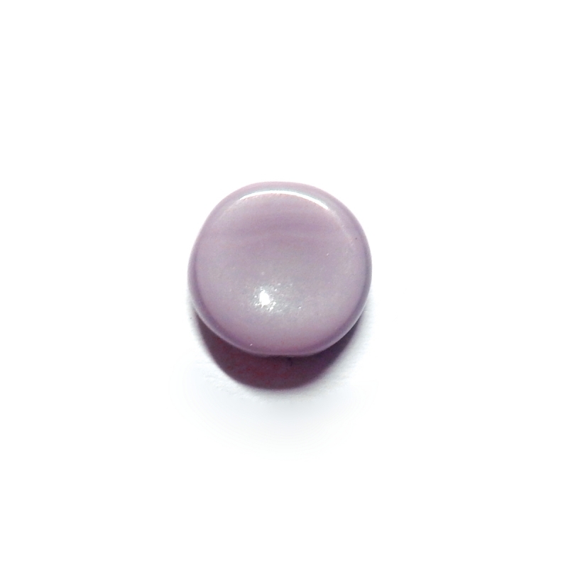 Glass Pill Shaped Bead 8x3mm - Opaque Purple