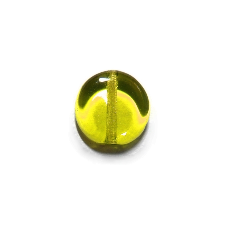 Pastilla Cristal 8x3mm - Verde Oliva Transparente