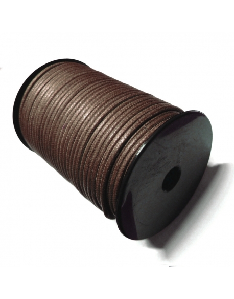 Cotton Waxed Cord 3mm - Dark Brown