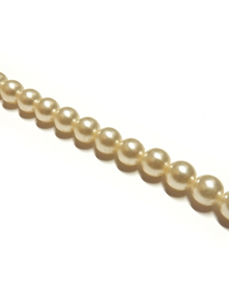 Round Plastic Pearls 8mm/150cm - Cream Colour
