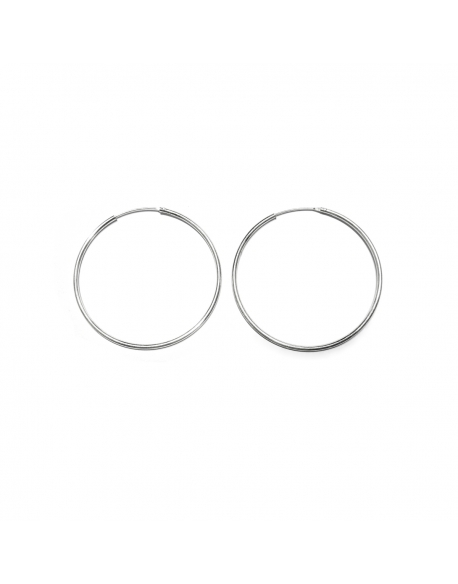 Silver 25mm Hoop Earrings