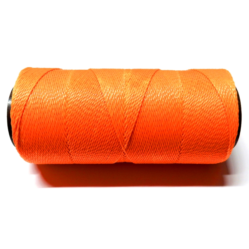Polyester Brazilian Waxed 1mm - Fluorescent Orange 0393