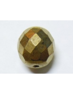 Faceted Glass Ball 6mm - Antique Gold