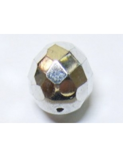 Faceted Glass Ball 10mm - Silver