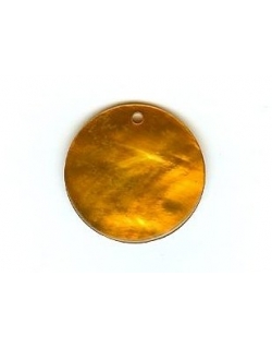 Nacre Disc 20mm - Orange AGB-74