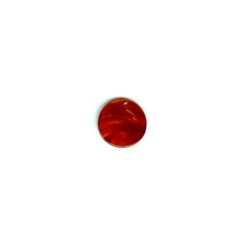 Nacre Disc 20mm - Dark Red AGB-103